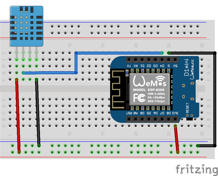 D1 Mini with DHT11 - DIY Electronics Project