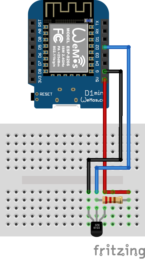 D1 Mini with DS18B20 - DIY Electronics Project